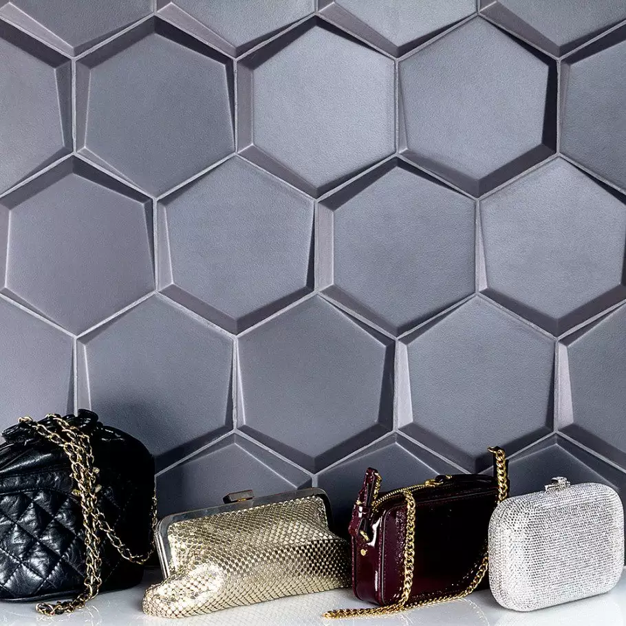 Bond Tile Magen Leveled-Hex Dark Gray Matte Ceramic Hexagon Tile 4 Bond Tile Magen Leveled-Hex Dark Gray Matte Ceramic Hexagon Tile - Image 2