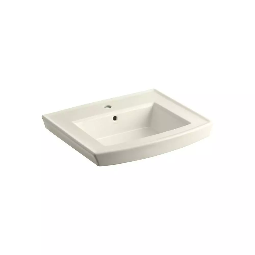 KOHLER Archer 20.4375 In. Vitreous China Pedestal Sink Basin In White With Overflow Drain 10 KOHLER Archer 20.4375 In. Vitreous China Pedestal Sink Basin In White With Overflow Drain - Image 8
