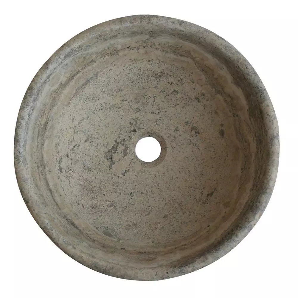 In Stock Hardwarestore Delivery Round Natural Stone Vessel Sink In Grey 4 In Stock Hardwarestore Delivery Round Natural Stone Vessel Sink In Grey - Image 2