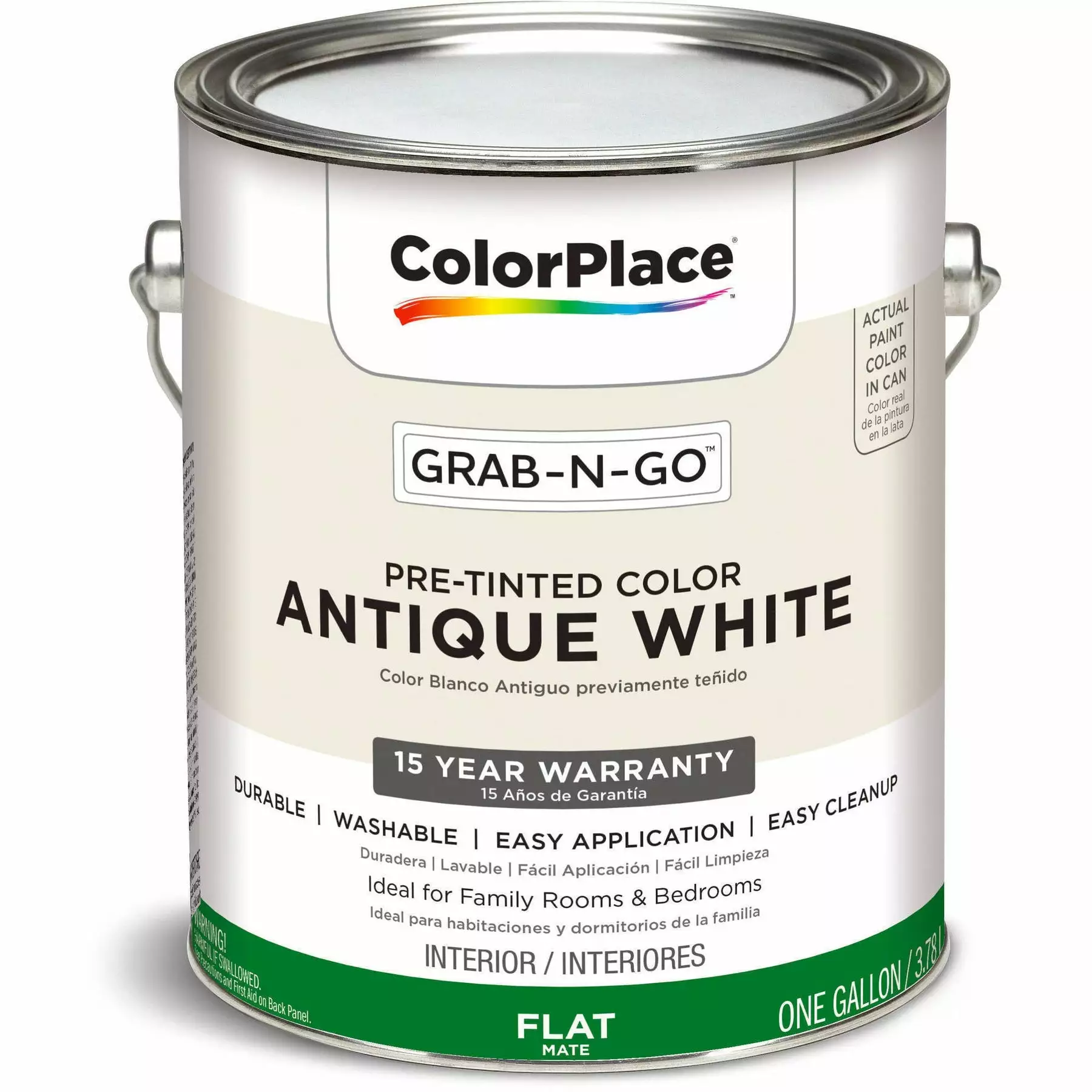ColorPlace Pre Mixed Ready To Use, Interior Paint, Antique White, Flat Finish, 1 Gallon 3 ColorPlace Pre Mixed Ready To Use, Interior Paint, Antique White, Flat Finish, 1 Gallon