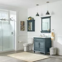 In Stock Hardwarestore Delivery Cottage 23-5/8 In. X 29 In. Surface Mount Medicine Cabinet In Harbor Blue -Bath and Faucet shop b0b6647eb083436272f7ea382984854f 1800x1800