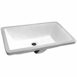 ANZZI Rhodes Series 7 In. Ceramic Undermount Sink Basin In White