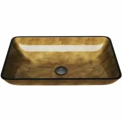 VIGO Onyx Handmade Glass Rectangle Vessel Bathroom Sink In Gray Onyx 17 VIGO Onyx Handmade Glass Rectangle Vessel Bathroom Sink In Gray Onyx -Bath and Faucet shop b27f269270253fc8b0d3da8d0c16bd35 1800x1800