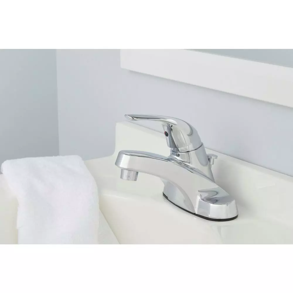 In Stock Hardwarestore Delivery Aragon 4 In. Centerset Single-Handle Low-Arc Bathroom Faucet In Chrome 4 In Stock Hardwarestore Delivery Aragon 4 In. Centerset Single-Handle Low-Arc Bathroom Faucet In Chrome - Image 2