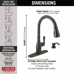 In Stock Hardwarestore Delivery Charmaine Single-Handle Pull-Down Sprayer Kitchen Faucet With Touch2O And ShieldSpray Technologies In Venetian Bronze -Bath and Faucet shop b61f9e38dccb8f4eb1bc4f10b015628d 1800x1800