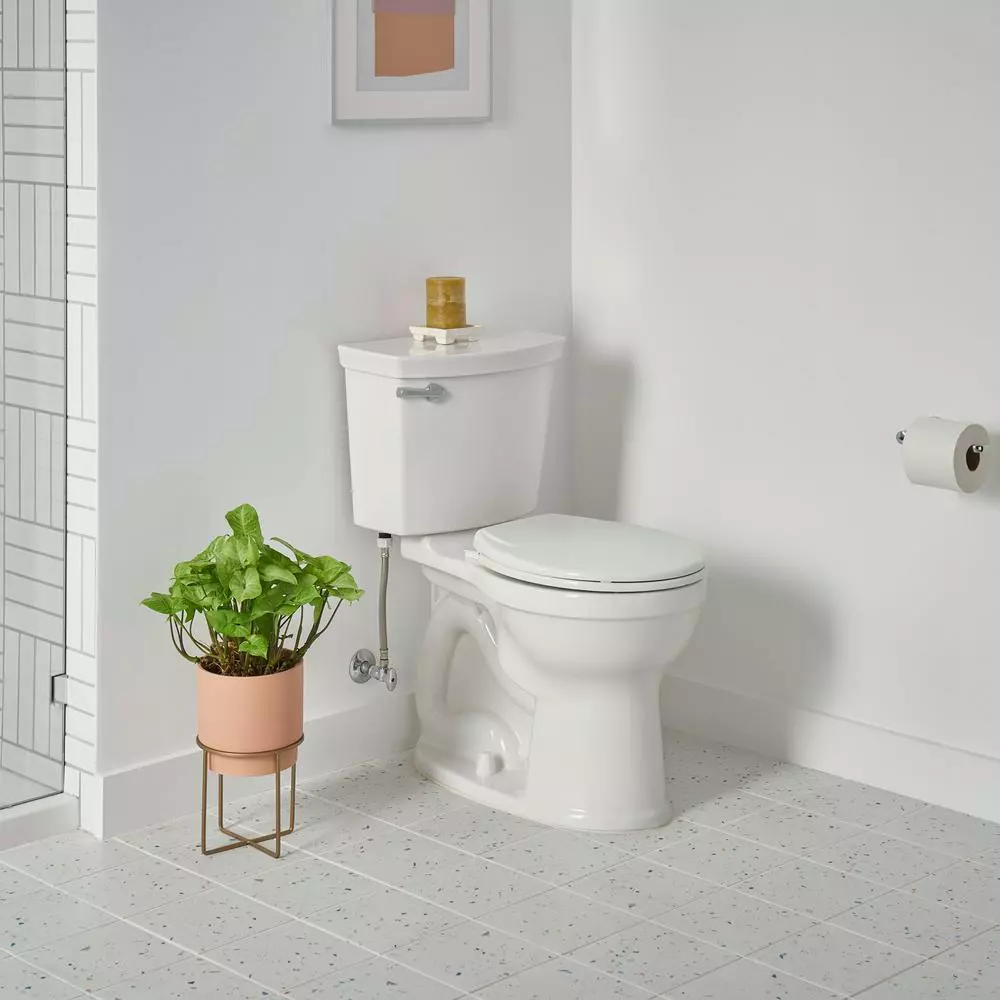 American Standard Champion Tall Height 2-Piece High-Efficiency 1.28 GPF Single Flush Round Front Toilet In White Seat Included 4 American Standard Champion Tall Height 2-Piece High-Efficiency 1.28 GPF Single Flush Round Front Toilet In White Seat Included - Image 2