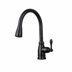 In Stock Hardwarestore Delivery Canton Single-Handle Pull-Down Sprayer Kitchen Faucet In Tuscan Bronze -Bath and Faucet shop b6e3b55b005929963a5850162bec933a 1800x1800
