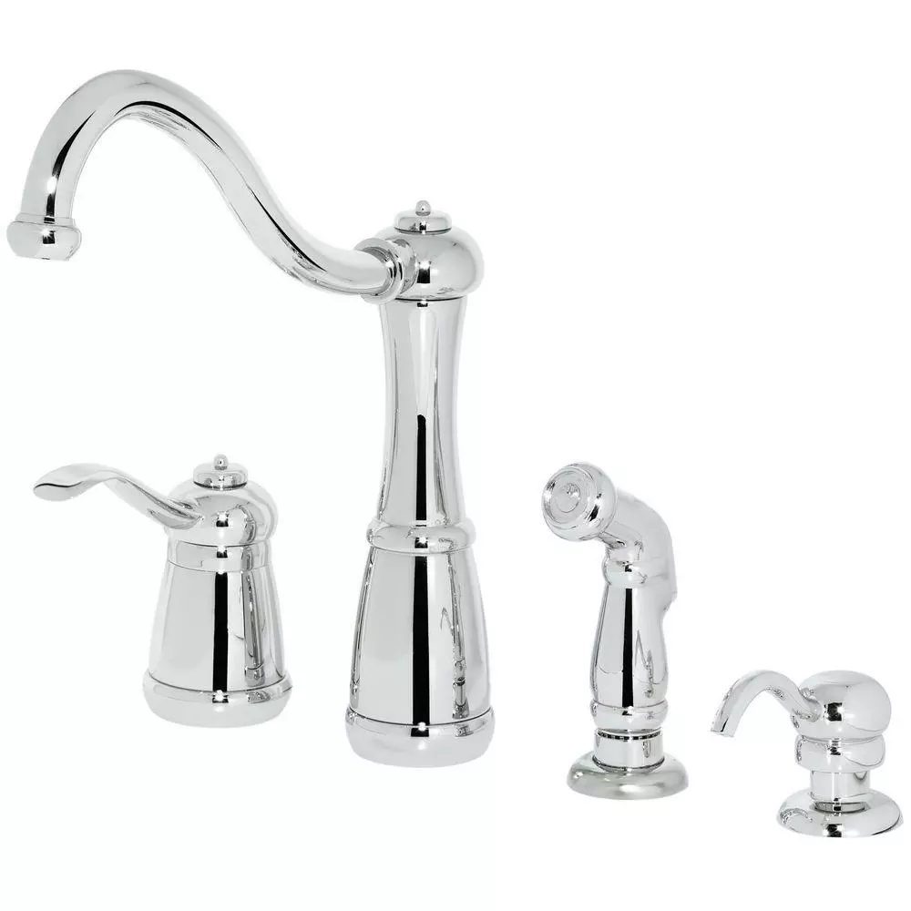 In Stock Hardwarestore Delivery Marielle Single-Handle Side Sprayer Kitchen Faucet And Soap Dispenser In Stainless Steel 6 In Stock Hardwarestore Delivery Marielle Single-Handle Side Sprayer Kitchen Faucet And Soap Dispenser In Stainless Steel - Image 4