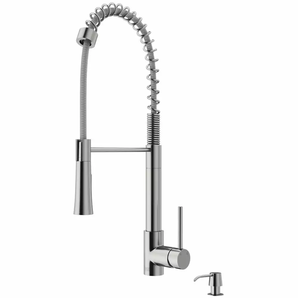 In Stock Hardwarestore Delivery Laurelton Single-Handle Pull-Down Sprayer Kitchen Faucet With Soap Dispenser In Stainless Steel 3 In Stock Hardwarestore Delivery Laurelton Single-Handle Pull-Down Sprayer Kitchen Faucet With Soap Dispenser In Stainless Steel
