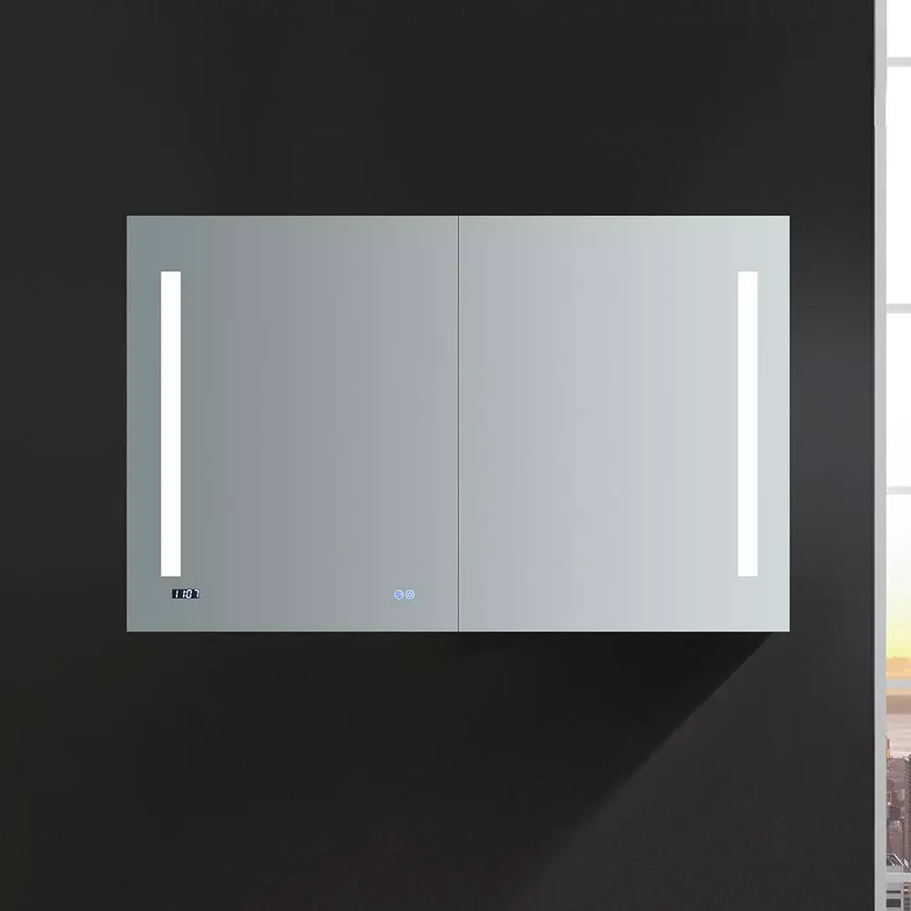In Stock Hardwarestore Delivery Tiempo 48 In. W X 30 In. H Recessed Or Surface Mount Medicine Cabinet With LED Lighting And Mirror Defogger 11 In Stock Hardwarestore Delivery Tiempo 48 In. W X 30 In. H Recessed Or Surface Mount Medicine Cabinet With LED Lighting And Mirror Defogger - Image 9