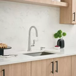 In Stock Hardwarestore Delivery Veletto Single-Handle Pull-Down Dual Sprayer Kitchen Faucet With Soap Dispenser In SuperSteel InfinityFinish 16 In Stock Hardwarestore Delivery Veletto Single-Handle Pull-Down Dual Sprayer Kitchen Faucet With Soap Dispenser In SuperSteel InfinityFinish -Bath and Faucet shop b8c4f3b271c582242ebbf3b9109fca6a 1800x1800