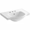 KOHLER Veer 24 In. Vitreous China Pedestal Sink Basin In White With Overflow Drain 2 KOHLER Veer 24 In. Vitreous China Pedestal Sink Basin In White With Overflow Drain -Bath and Faucet shop b96ccefc7f43dee2ed8ece102e6ed479 1800x1800