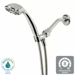 In Stock Hardwarestore Delivery 1-Spray 3.3 In. Single Wall Mount Handheld Shower Head In Chrome -Bath and Faucet shop b9b8b86283dd47fb49ec3a7606d40667 1800x1800