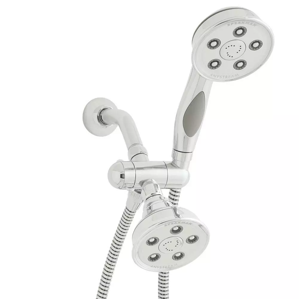 In Stock Hardwarestore Delivery 3-spray 3.78 In. Dual Shower Head And Handheld Shower Head In Brushed Nickel 4 In Stock Hardwarestore Delivery 3-spray 3.78 In. Dual Shower Head And Handheld Shower Head In Brushed Nickel - Image 2
