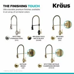 In Stock Hardwarestore Delivery Britt Single-Handle Spring Coil Kitchen Faucet In Spot Free Antique Champagne Bronze -Bath and Faucet shop b9e706dc9f98f836b7a0ddcc4bf9f497 1800x1800