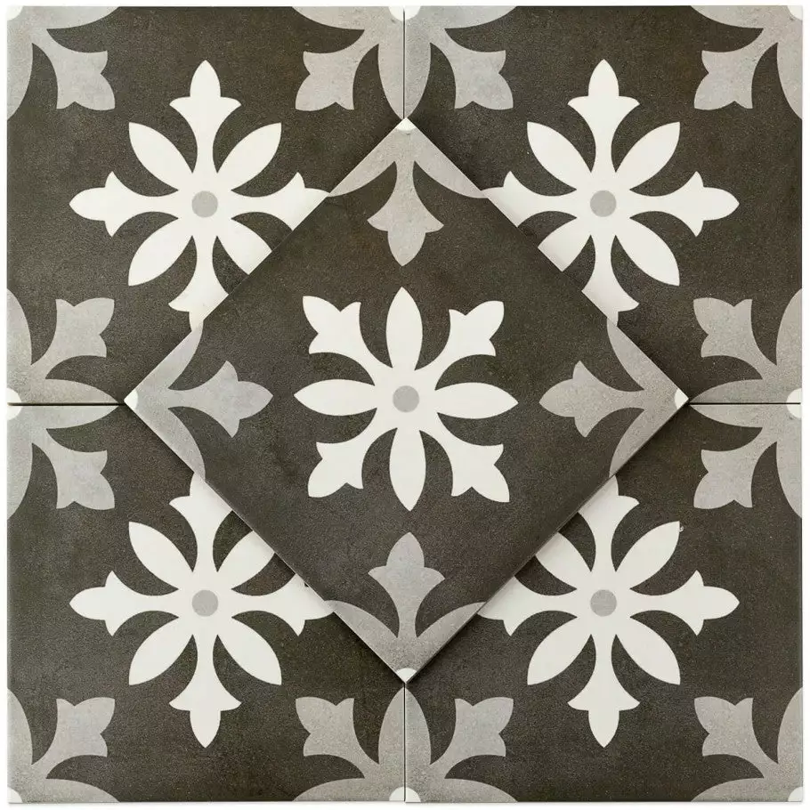 Bond Tile Picasso Nero 9x9 Glazed Porcelain Tile 7 Bond Tile Picasso Nero 9x9 Glazed Porcelain Tile - Image 5
