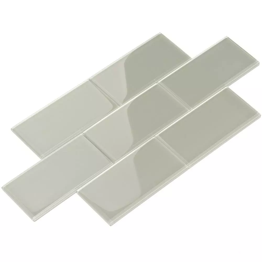 Giorbello Cool White 3 In. X 6 In. X 8mm Glass Subway Wall Tile (5.5 Sq. Ft./Case) 9 Giorbello Cool White 3 In. X 6 In. X 8mm Glass Subway Wall Tile (5.5 Sq. Ft./Case) - Image 7
