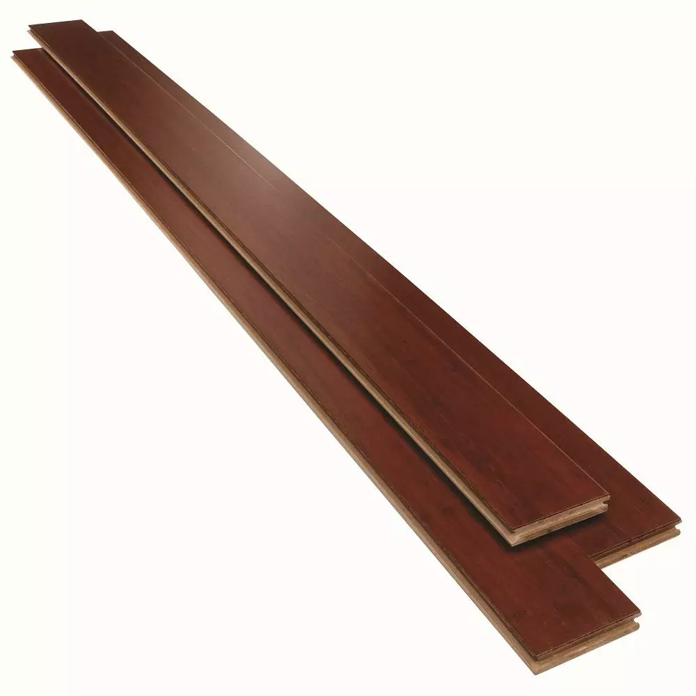 Home Decorators Collection Strand Woven Mahogany 3/8 In. T X 5-1/8 In. W X 72 In. L Engineered Click Bamboo Flooring 6 Home Decorators Collection Strand Woven Mahogany 3/8 In. T X 5-1/8 In. W X 72 In. L Engineered Click Bamboo Flooring - Image 4