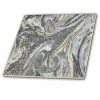 3dRose Blue Gray And Gold Marble Texture Effect - Ceramic Tile, 6-inch