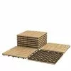 Giantex 40-Piece Acacia Wood Deck Tiles Patio Interlocking Floor Tiles