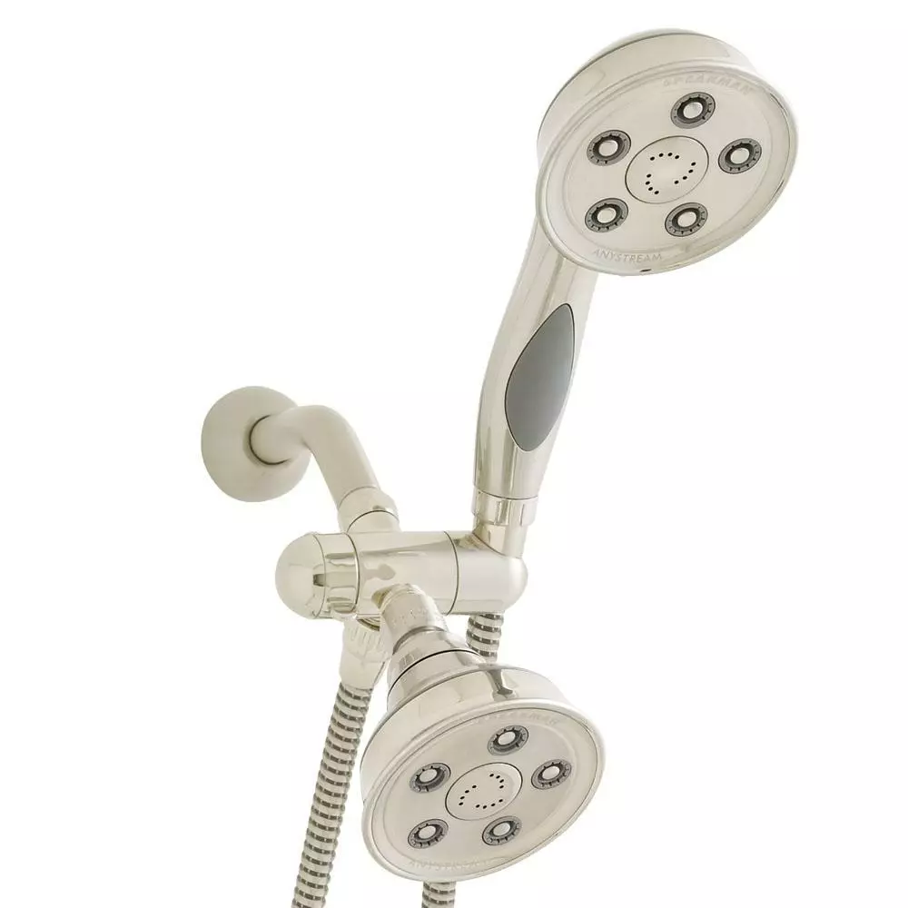 In Stock Hardwarestore Delivery 3-spray 3.78 In. Dual Shower Head And Handheld Shower Head In Brushed Nickel 3 In Stock Hardwarestore Delivery 3-spray 3.78 In. Dual Shower Head And Handheld Shower Head In Brushed Nickel