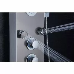 In Stock Hardwarestore Delivery 55 In. 5-Jet Shower Panel System With LED Rainfall Mist Shower Head Hand Shower Wand And Tub Spout In Brushed Nickel -Bath and Faucet shop bcbac3f69913a6e6dbc370402e4ed366 1800x1800
