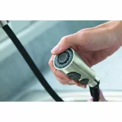 In Stock Hardwarestore Delivery Simplice Single-Handle Pull-Down Sprayer Kitchen Faucet With DockNetik And Sweep Spray In Vibrant Stainless -Bath and Faucet shop bcdb62ef4af8b38a3aa19efa649e745c 1800x1800