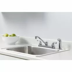 In Stock Hardwarestore Delivery Constructor 2-Handle Standard Kitchen Faucet With Side Sprayer In Chrome -Bath and Faucet shop bddc006ce35c9718c0ea2971650eb174 1800x1800