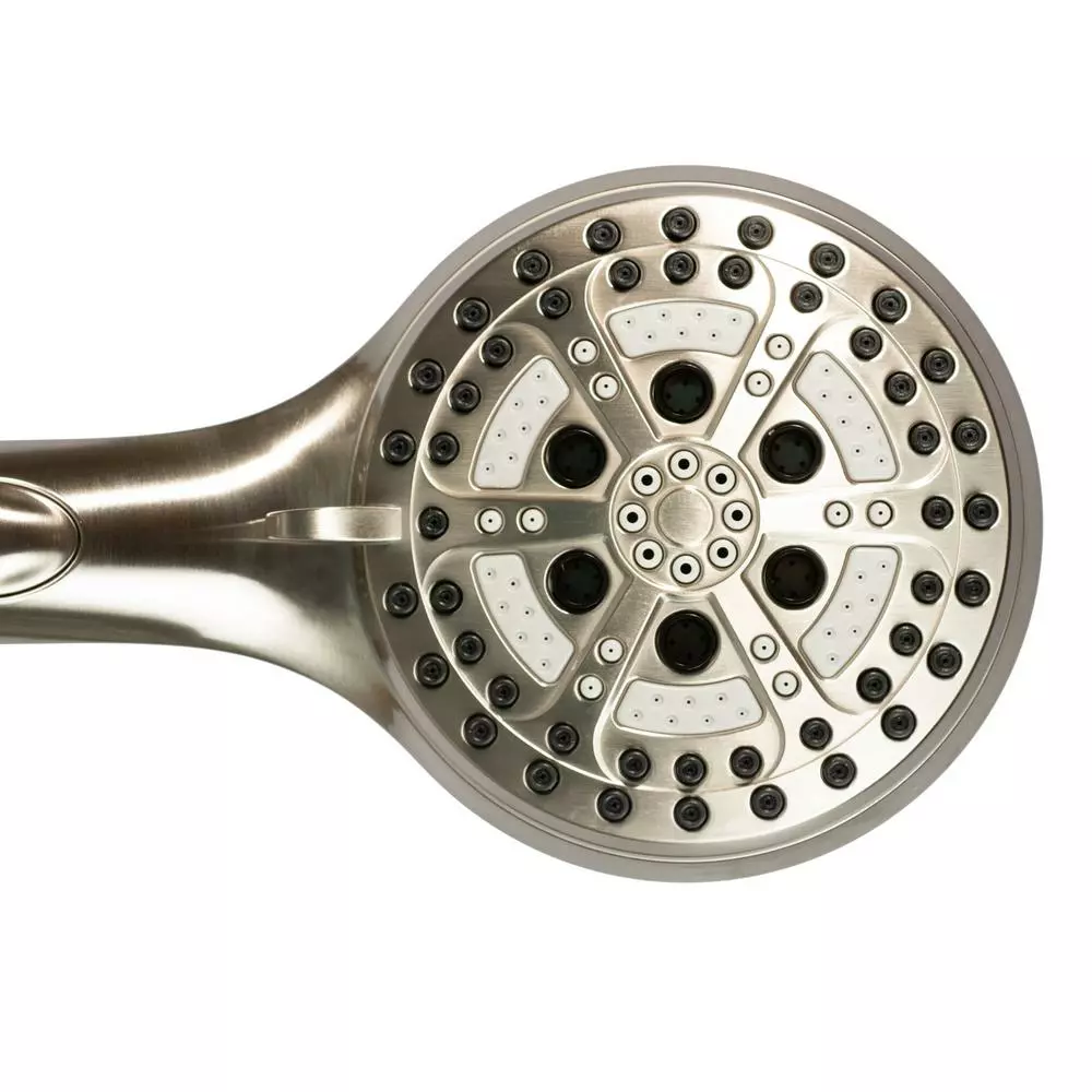 In Stock Hardwarestore Delivery 6-spray 7 In. Dual Shower Head And Handheld Shower Head With Low Flow In Brushed-Nickel 6 In Stock Hardwarestore Delivery 6-spray 7 In. Dual Shower Head And Handheld Shower Head With Low Flow In Brushed-Nickel - Image 4