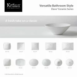 KRAUS Elavo Small Round Ceramic Vessel Bathroom Sink In White -Bath and Faucet shop bedbbab6b58ec972bb6ba6ac927bd97c 1800x1800