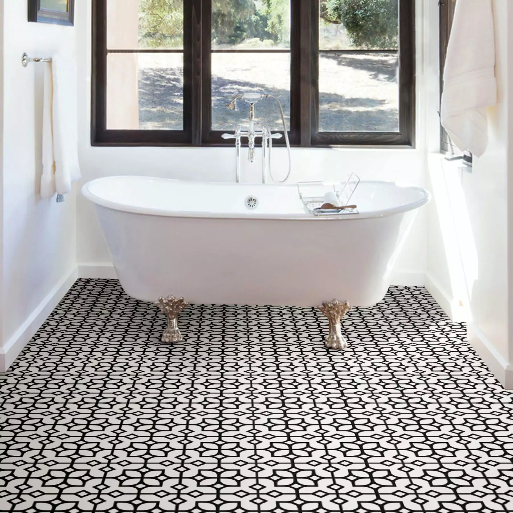 FloorPops Virgin Vinyl Multicolor FP3297 Abbey Peel & Stick Floor Tiles, 10 Count Of 12" X 12" Each 5 FloorPops Virgin Vinyl Multicolor FP3297 Abbey Peel & Stick Floor Tiles, 10 Count Of 12" X 12" Each - Image 3