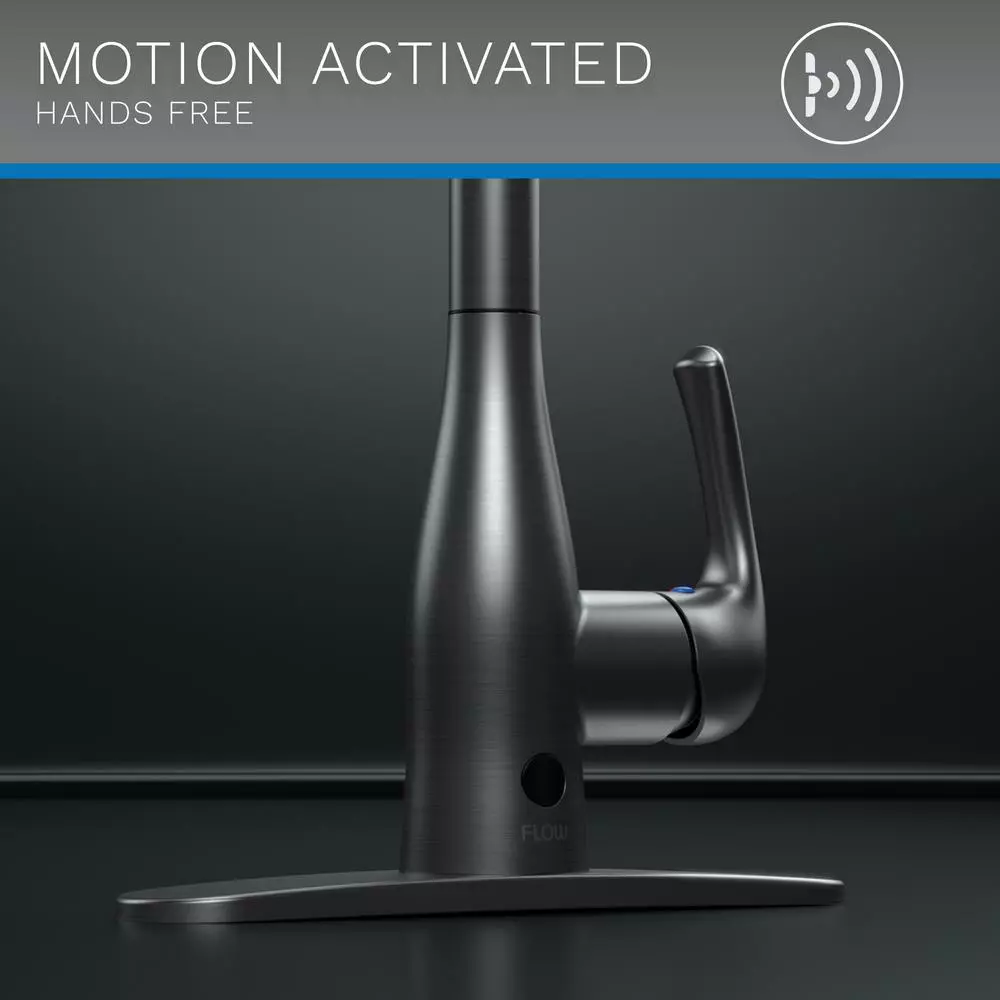 In Stock Hardwarestore Delivery Motion Activated Single-Handle Pull-Down Sprayer Kitchen Faucet In Matte Black 9 In Stock Hardwarestore Delivery Motion Activated Single-Handle Pull-Down Sprayer Kitchen Faucet In Matte Black - Image 7