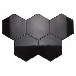 Bond Tile Magen Hex Dark Gray Polished Ceramic Hexagon Tile -Bath and Faucet shop bf63db49 a116 4d47 bea2 90a53f82eaaa.cbfea572124f2c64bafa007204318104 1800x1800