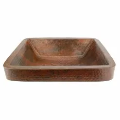 Premier Copper Products Rectangle Skirted Hammered Copper Vessel Sink In Oil Rubbed Bronze -Bath and Faucet shop bf9cb9f4c4ef358522c619ca6afc7749 1800x1800