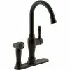 In Stock Hardwarestore Delivery Arsdale Single-Handle Standard Kitchen Faucet In Oil-Rubbed Bronze With On-Deck Sidespray -Bath and Faucet shop bfe3cdf1ee831376078ad9bafeec7a6f 1800x1800