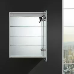 In Stock Hardwarestore Delivery Spazio 24 In. W X 30 In. H Recessed Or Surface Mount Medicine Cabinet With LED Lighting, Mirror Defogger And Right Hinge -Bath and Faucet shop c00bd34fa851e4e1c207b861f76d1f66 1800x1800