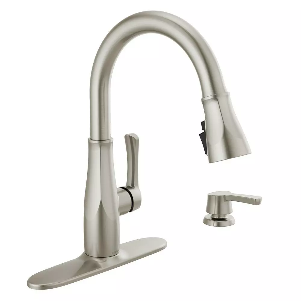 In Stock Hardwarestore Delivery Owendale Single-Handle Pull-Down Sprayer Kitchen Faucet With ShieldSpray Technology In Champagne Bronze 11 In Stock Hardwarestore Delivery Owendale Single-Handle Pull-Down Sprayer Kitchen Faucet With ShieldSpray Technology In Champagne Bronze - Image 9