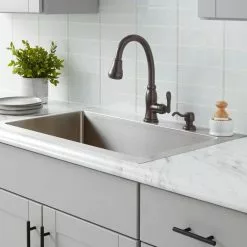 In Stock Hardwarestore Delivery Pavilion Single-Handle Pull-Down Kitchen Faucet With TurboSpray And FastMount And Soap Dispenser In Bronze 14 In Stock Hardwarestore Delivery Pavilion Single-Handle Pull-Down Kitchen Faucet With TurboSpray And FastMount And Soap Dispenser In Bronze -Bath and Faucet shop c2c875165ff68bfcfa1af6151818ba2b 1800x1800