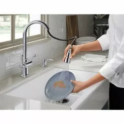 In Stock Hardwarestore Delivery Thierry Two Handle Pull-Down Sprayer Kitchen Faucet With Soap Dispenser In Polished Chrome -Bath and Faucet shop c2d58f0529994910c1d7e91cea86e6b4 1800x1800