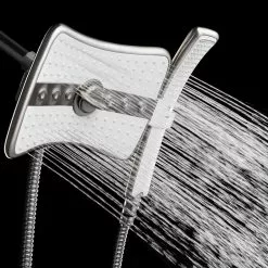 In Stock Hardwarestore Delivery 4-spray 9 In. Dual Shower Head And Handheld Shower Head In Titanium Silver -Bath and Faucet shop c3bc408074bab8db7d4c0af4621e7695 1800x1800