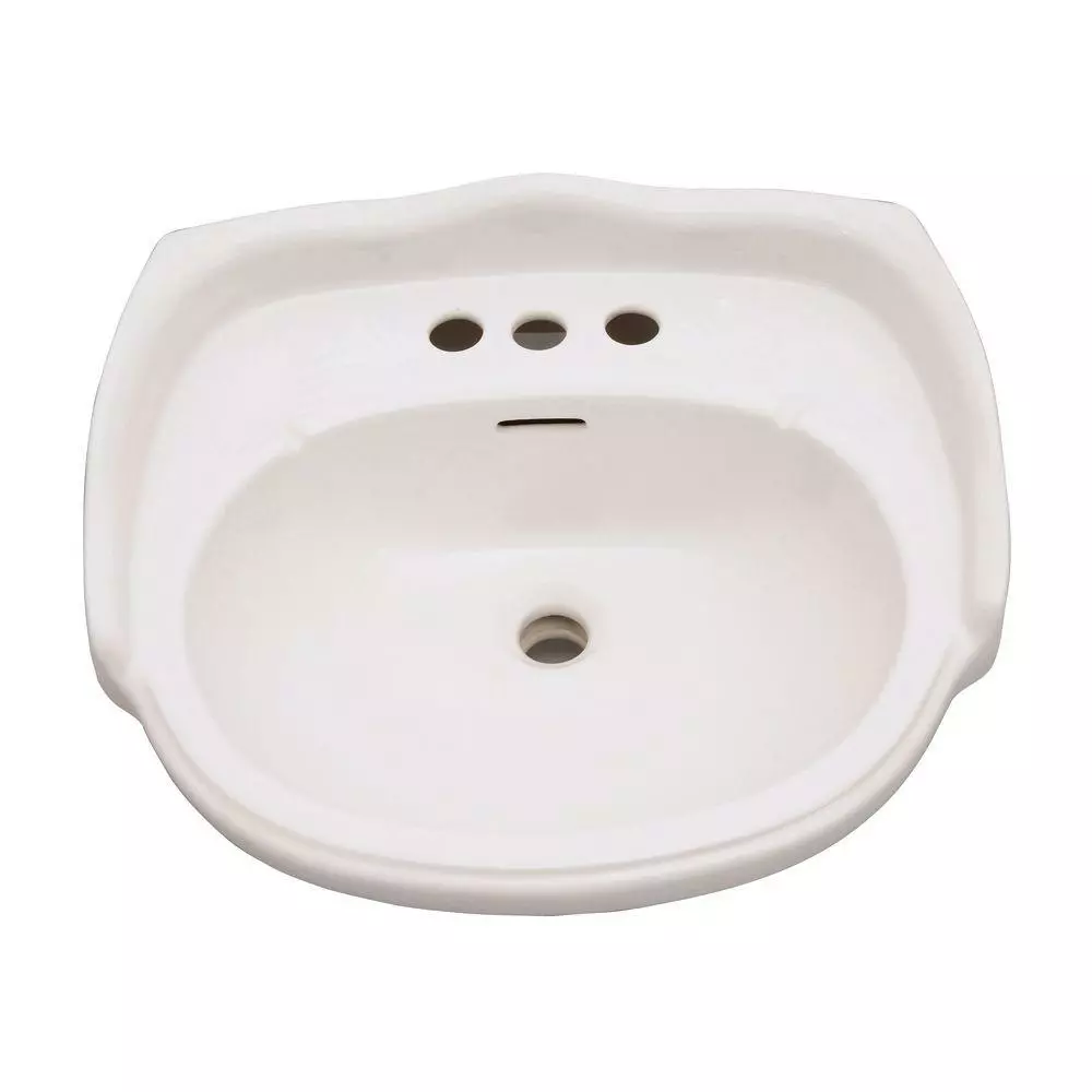 Pegasus Victoria 26 In. Pedestal Combo Bathroom Sink For 4 In. Centerset In White 6 Pegasus Victoria 26 In. Pedestal Combo Bathroom Sink For 4 In. Centerset In White - Image 4