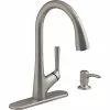 In Stock Hardwarestore Delivery Elmbrook Single-Handle Pull-Down Sprayer Kitchen Faucet In Vibrant Stainless -Bath and Faucet shop c59e99989a9327913b26152ece228732 1800x1800