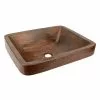 Premier Copper Products Rectangle Skirted Hammered Copper Vessel Sink In Oil Rubbed Bronze
