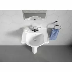 KOHLER Veer 21 In. Vitreous China Pedestal Sink Basin In White -Bath and Faucet shop c6c30fc09cdebe33d99b4289df25453c ab43bbbb 3cf7 4e3f 9da5 e19022ce91e7 1800x1800