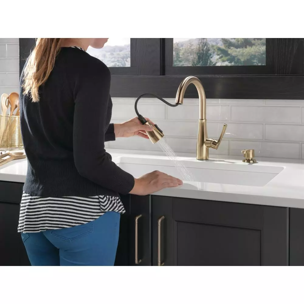 In Stock Hardwarestore Delivery Owendale Single-Handle Pull-Down Sprayer Kitchen Faucet With ShieldSpray Technology In Champagne Bronze 6 In Stock Hardwarestore Delivery Owendale Single-Handle Pull-Down Sprayer Kitchen Faucet With ShieldSpray Technology In Champagne Bronze - Image 4