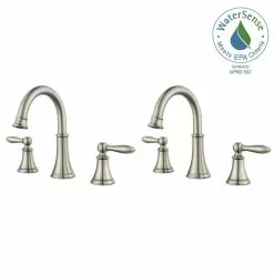 In Stock Hardwarestore Delivery Courant 8 In. Widespread 2-Handle Bathroom Faucet In Brushed Nickel (2-Pack Combo) -Bath and Faucet shop c8a35730347b97347d985dd6f764ed1b 1800x1800