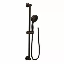 In Stock Hardwarestore Delivery 4-Spray Eco-Performance Handheld Hand Shower With Slide Bar In Oil Rubbed Bronze