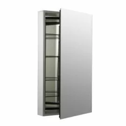 In Stock Hardwarestore Delivery Catalan 20-1/8 In. W X 36 In. H Aluminum Single-Door Surface-Mount Medicine Cabinet