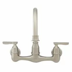 In Stock Hardwarestore Delivery Corin 2-Handle Wall-Mount Kitchen Faucet In Stainless -Bath and Faucet shop ca7f891c49bdbcc76cad7bcc4d75a291 1800x1800