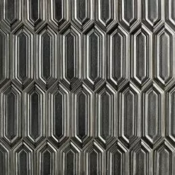 Bond Tile Divine Gunmetal Hexagon 9.5 In. X 15.5 In. Glazed Ceramic Mosaic Tile (1.02 Sq. Ft. / Sheet)